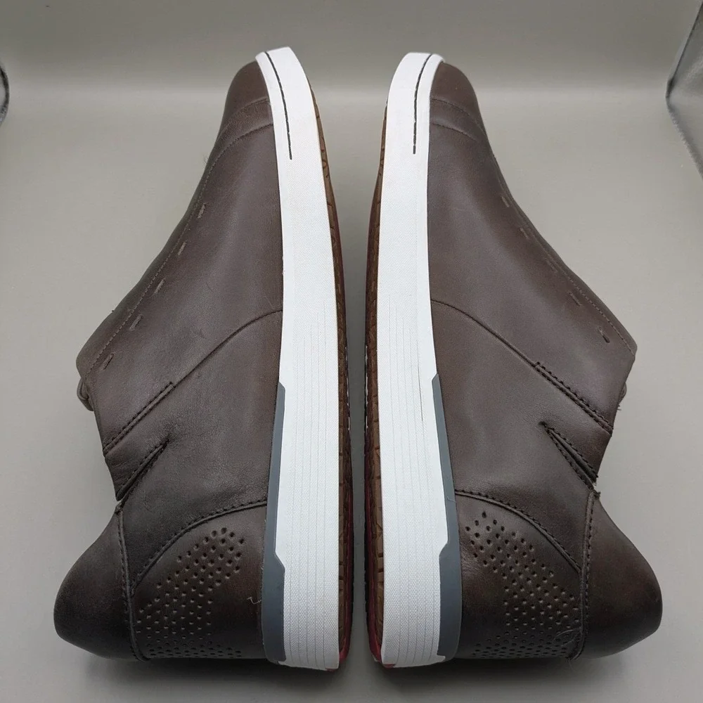 Kizik Cairo Mahogany Brown Leather Hands Free Slip On Sneakers M0201CB Mens 12M